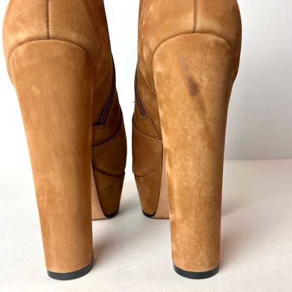 SCHUTZ July Suede Nubuck Platform High Heel Bootie Boots Sz 8.5 - Picture 8 of 11